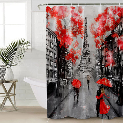 Image of Romantic Paris SWYL1389 Shower Curtain