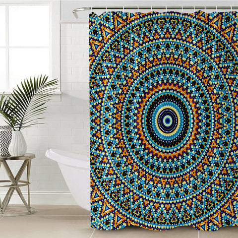 Image of Concentric Rings SWYL1393 Shower Curtain