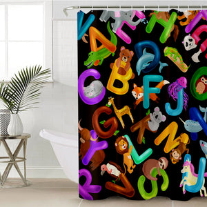 Animal Alphabet SWYL1394 Shower Curtain