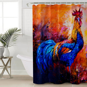 Oilpainted Rooster SWYL1395 Shower Curtain