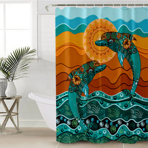 Leaping Dolphins SWYL1398 Shower Curtain