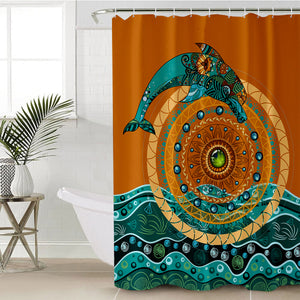 Leaping Dolphin SWYL1399 Shower Curtain