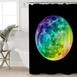 Rainbow Color Moon SWYL1495 Shower Curtain