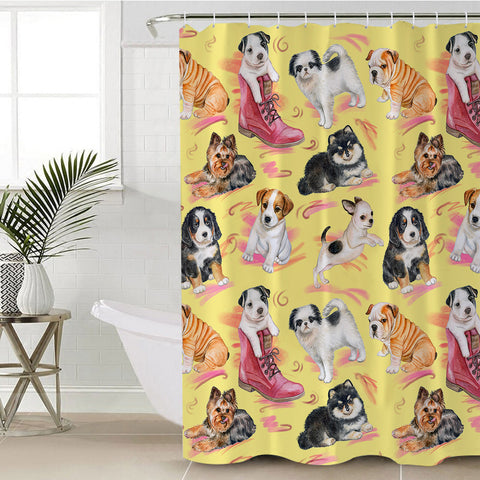 Image of Puppies SWYL1497 Shower Curtain