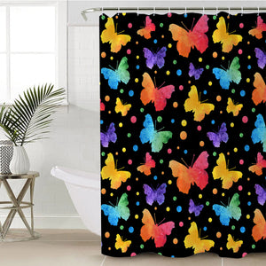 Colorful Butterflies SWYL1505 Shower Curtain