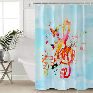 Treble Clef SWYL1507 Shower Curtain