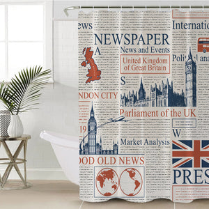 British News SWYL1508 Shower Curtain