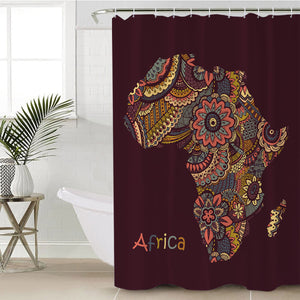 Africa Continent SWYL1510 Shower Curtain