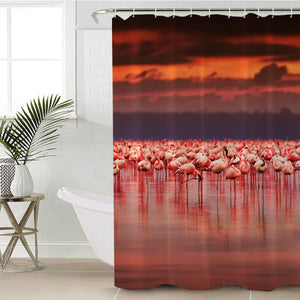 A Flamboyant Of Flamingos SWYL1531 Shower Curtain