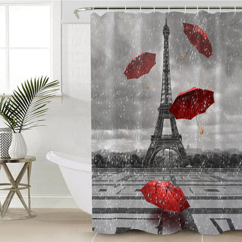 Image of Rainy Paris SWYL1533 Shower Curtain