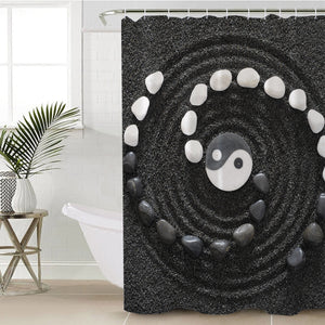 Yin Yang Pebbles SWYL1538 Shower Curtain