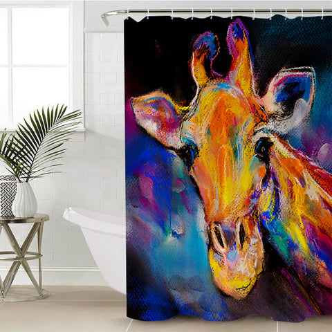 Image of Giraffe Mugshot SWYL1548 Shower Curtain