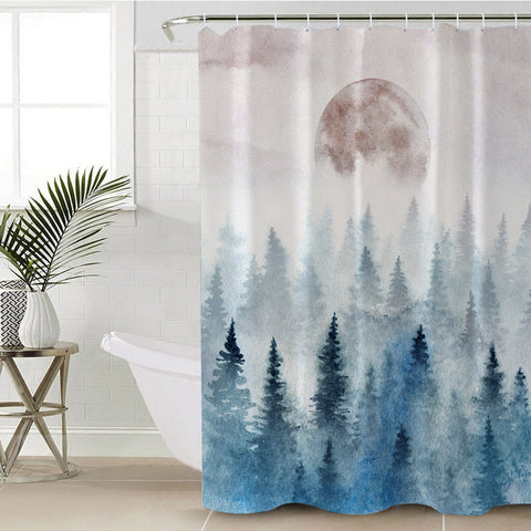 Image of Hazy Forest SWYL1551 Shower Curtain