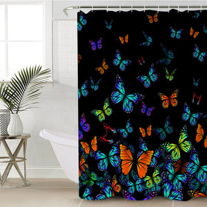 Night-glowing Butterflies SWYL1554 Shower Curtain