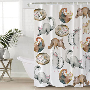 Chubby Cat SWYL1556 Shower Curtain