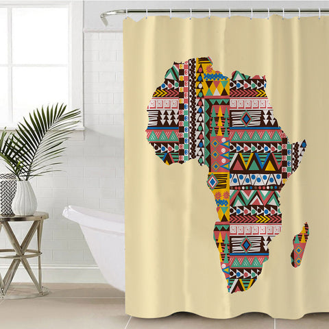 Image of Decorated African Continent SWYL1559 Shower Curtain