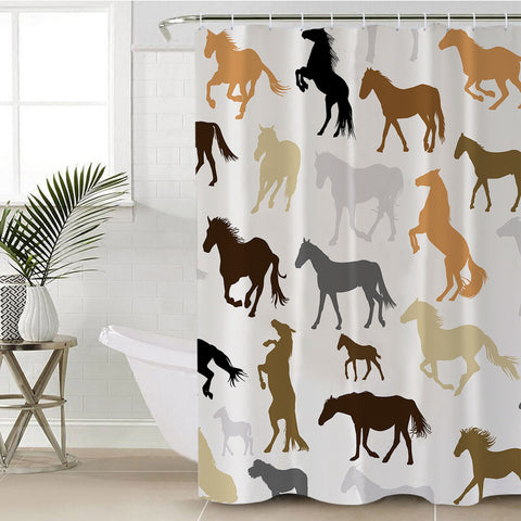 Image of Horse Shadows SWYL1560 Shower Curtain