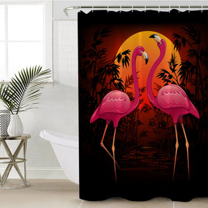 Sunset Flamingo SWYL1617 Shower Curtain