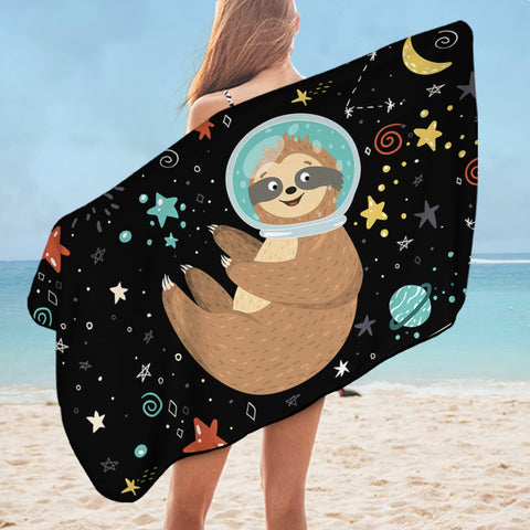 Image of Space Sloth SWYL1626 Bath Towel