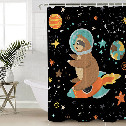 Image of Slothtronaut SWYL1627 Shower Curtain