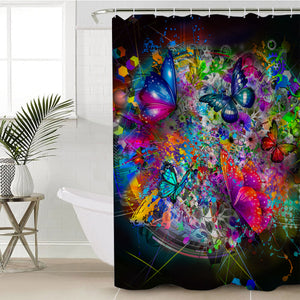 Trippy Butterflies SWYL1646 Shower Curtain