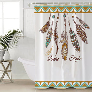 Boho Style Feathers SWYL1649 Shower Curtain