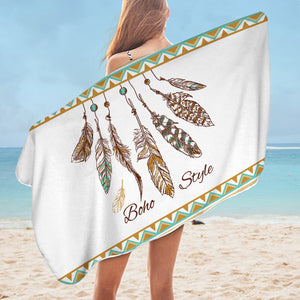 Boho Style Feathers SWYL1649 Bath Towel