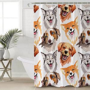 Cheerful Puppies SWYL1655 Shower Curtain