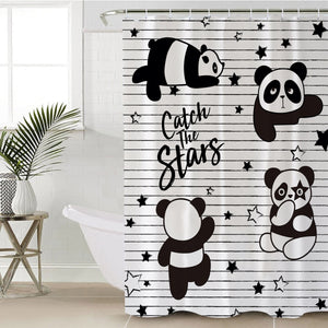 Catch The Stars Panda SWYL1656 Shower Curtain