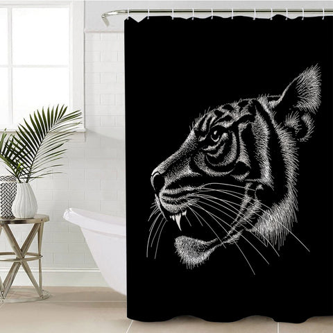 Image of B&W Tiger SWYL1661 Shower Curtain