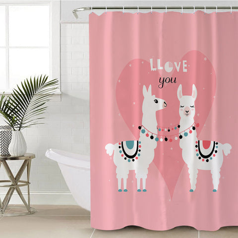 Image of Love Llama SWYL1666 Shower Curtain