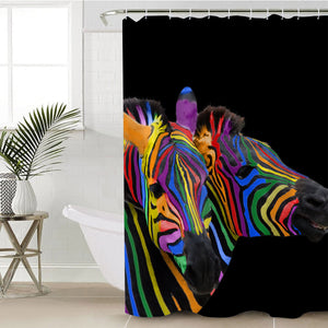 Colorful Zebras SWYL1668 Shower Curtain