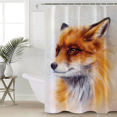 Image of Fox Painting SWYL1671 Shower Curtain