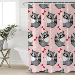 Lovely Racoon SWYL1674 Shower Curtain