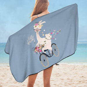 Spring Llama Indigo SWYL1677 Bath Towel