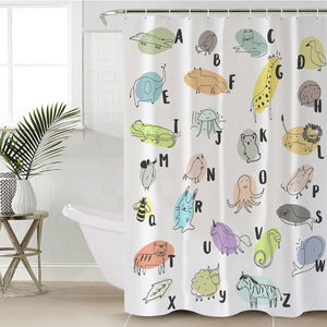 Animal Alphabet SWYL1708 Shower Curtain