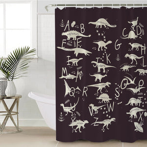 Dinosaur Alphabet SWYL1709 Shower Curtain