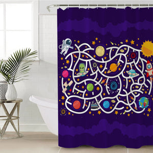 Space Maze SWYL1711 Shower Curtain