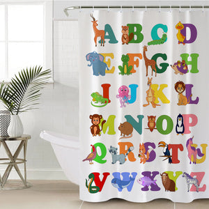 Animal Alphabet SWYL1712 Shower Curtain