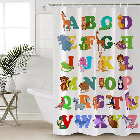 Image of Animal Alphabet SWYL1712 Shower Curtain