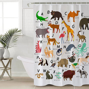 Animal Alphabet SWYL1713 Shower Curtain