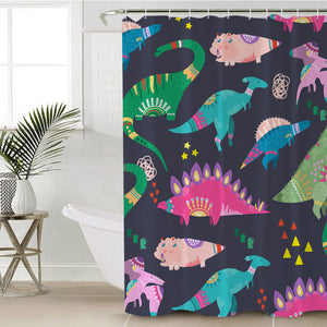 Cute Dinos SWYL1743 Shower Curtain