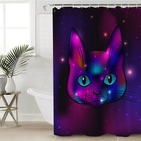 Image of Space Cat SWYL1744 Shower Curtain