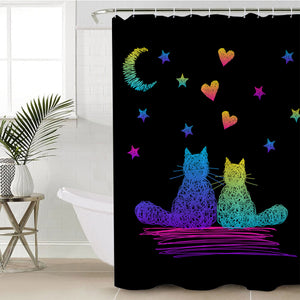 Cat Couple SWYL1746 Shower Curtain