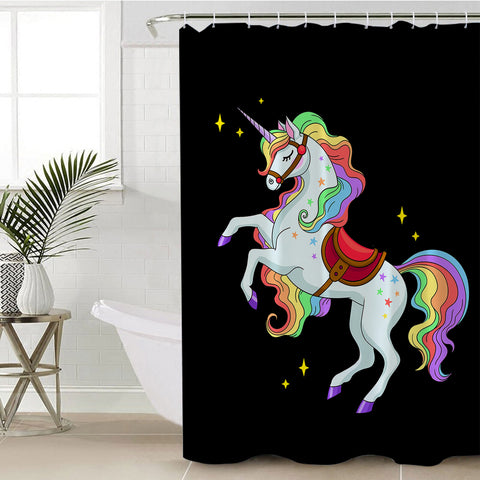 Image of Prancing Unicorn SWYL1757 Shower Curtain