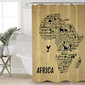 Africa Map SWYL1760 Shower Curtain