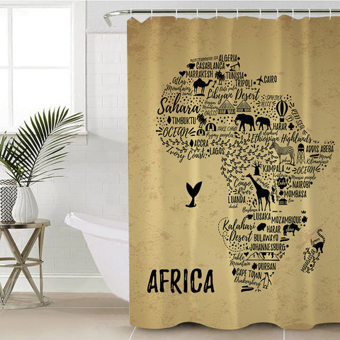 Image of Africa Map SWYL1760 Shower Curtain