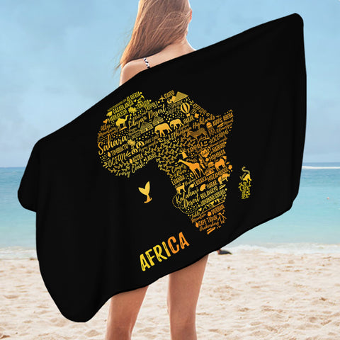 Image of Africa Black SWYL1761 Bath Towel