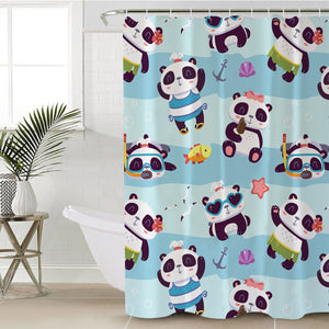 Summer Pandas SWYL1762 Shower Curtain