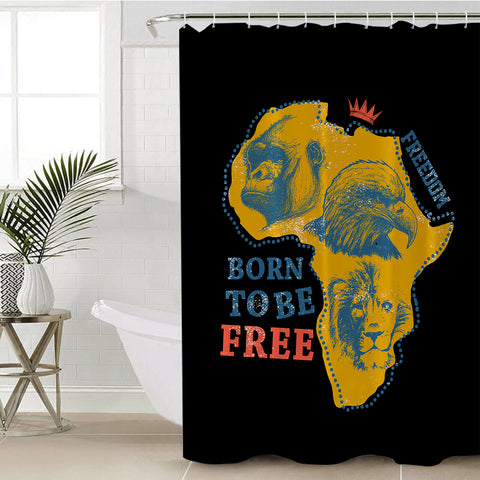 Image of Born To Be Free SWYL1829 Shower Curtain